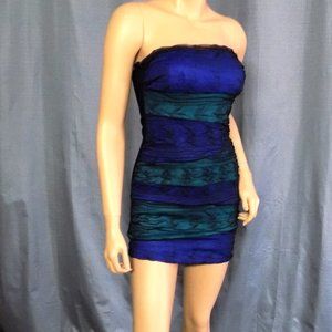 Lipstick Sexy Mini With Lace Overlay.